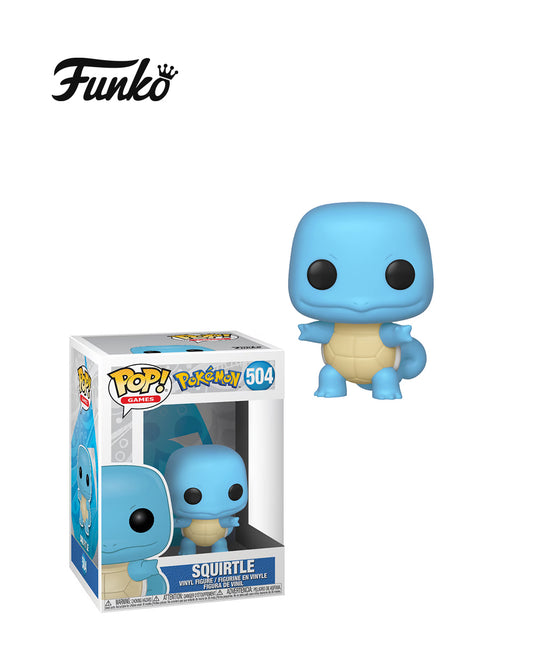 Figura Funko Pop Pokémon Squirtle #504 en caja – Figura coleccionable de vinilo del Pokémon tipo Agua, ideal para fanáticos y coleccionistas en Chile.