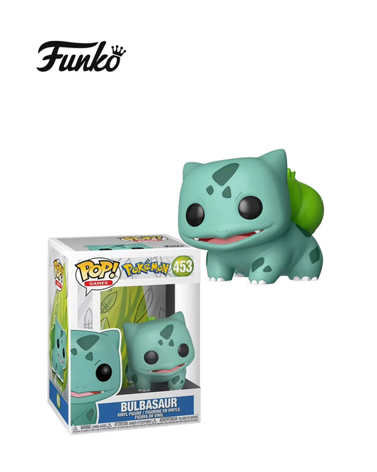 Figura Funko Pop Pokémon Bulbasaur #453 en caja – Figura de vinilo coleccionable con diseño del Pokémon tipo Planta de la primera generación.