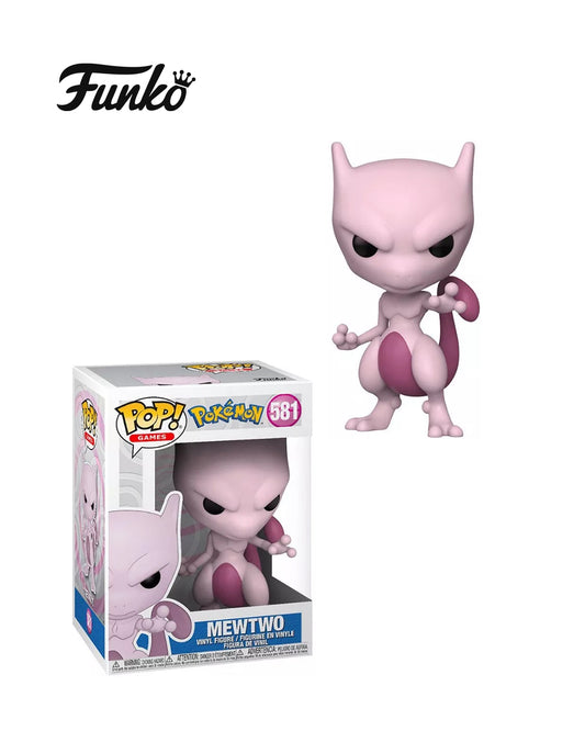 Figura coleccionable Funko Pop Pokémon Mewtwo 581, diseño detallado del poderoso Mewtwo, ideal para fanáticos de Pokémon y coleccionistas.