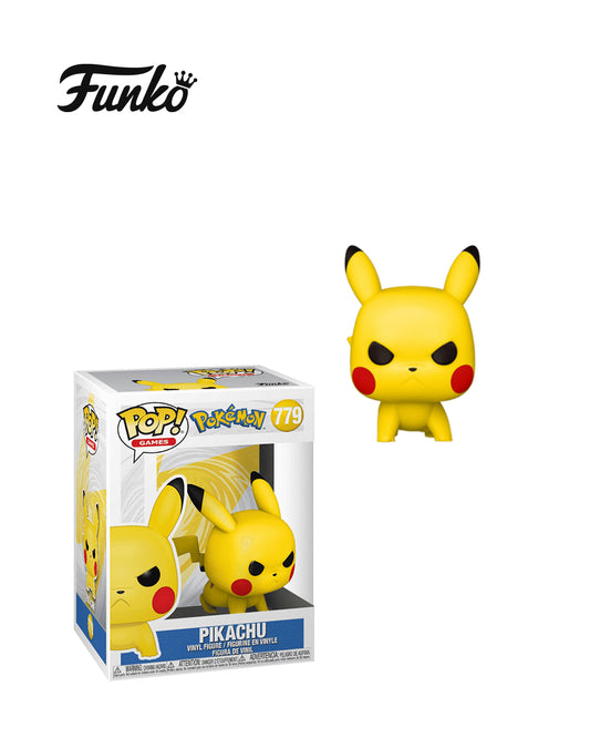 Figura coleccionable Funko Pop Pokémon Pikachu 779, diseño detallado del icónico Pikachu, ideal para fanáticos de Pokémon y coleccionistas.
