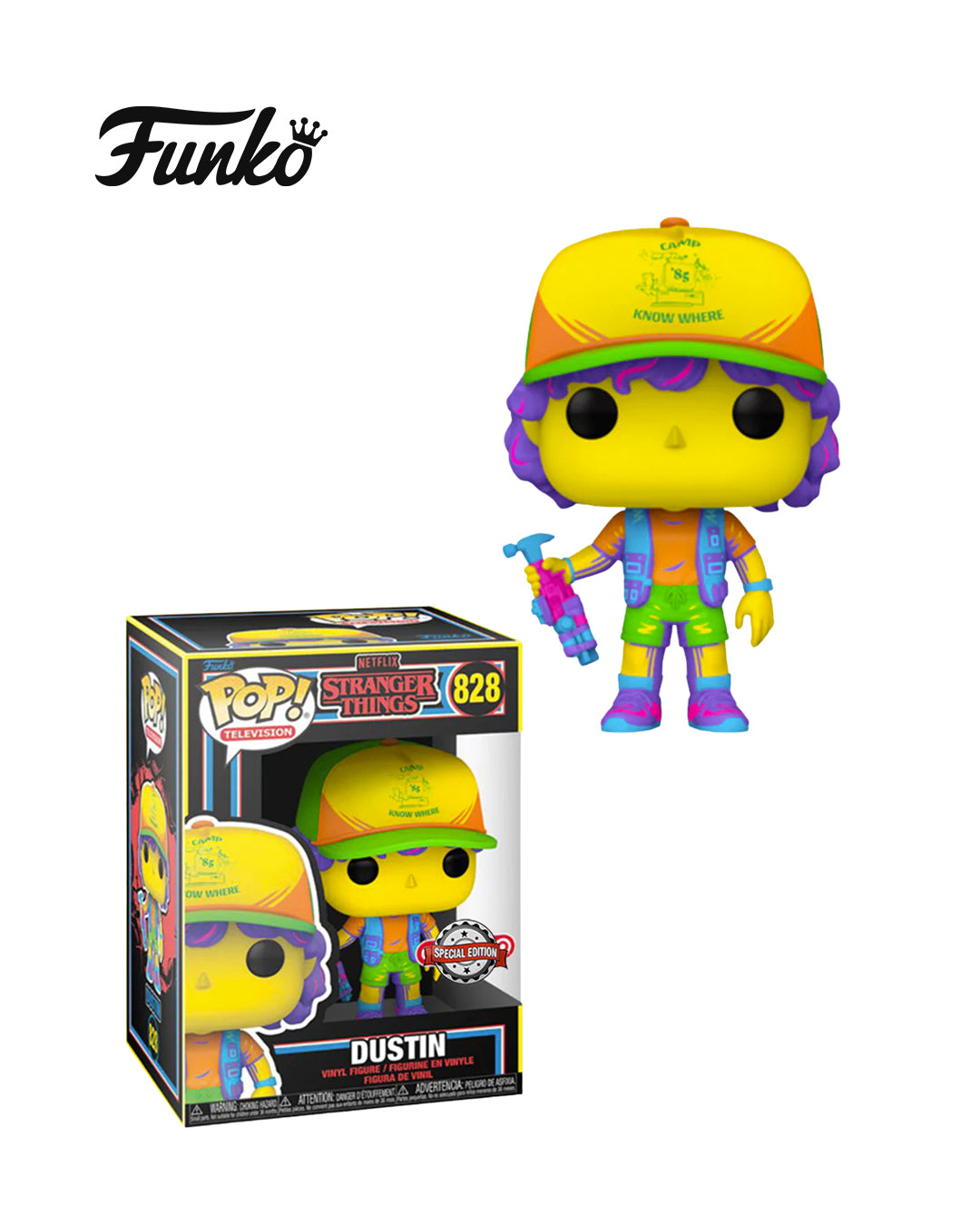 Funko Pop Television Netflix Stranger Things #828 Dustin, edición especial, figura de colección en caja — disponible en figuraschile.cl