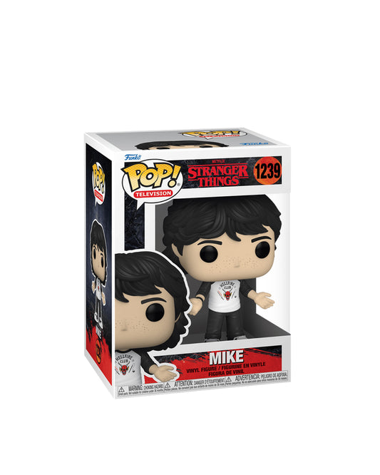 Funko Pop Television Stranger Things 1239 Mike en caja original, figura coleccionable del personaje Mike Wheeler para fans de la serie. Disponible en figuraschile.cl