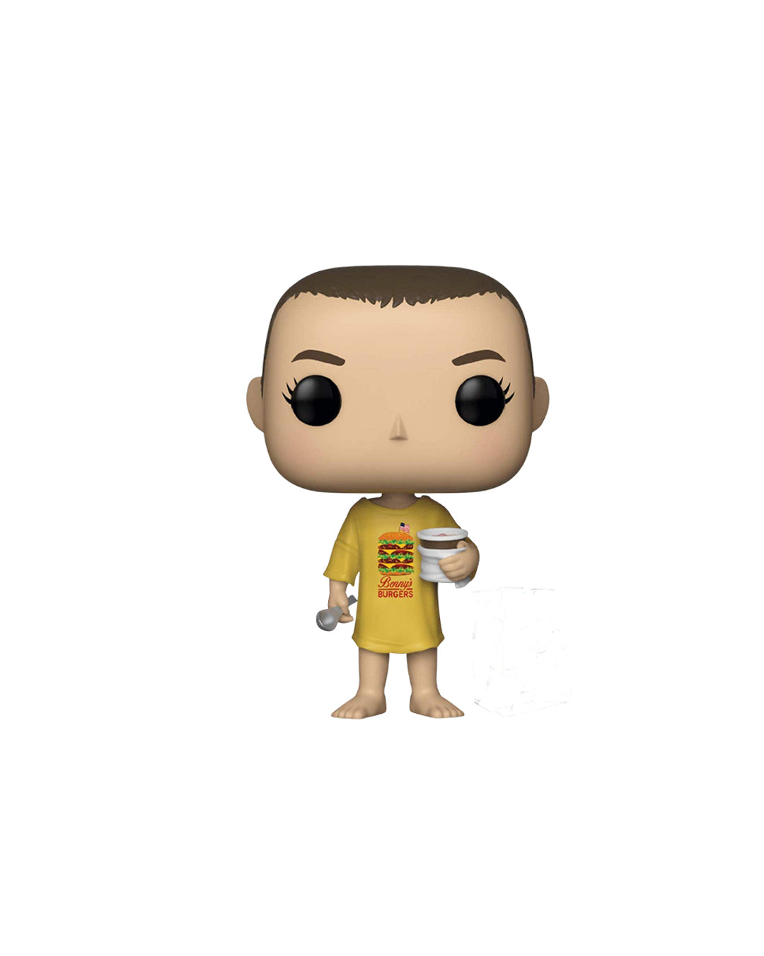 Funko Pop Television Stranger Things 718 Eleven con camiseta de hamburguesa en caja original, figura coleccionable ideal para fans de la serie. Disponible en figuraschile.cl
