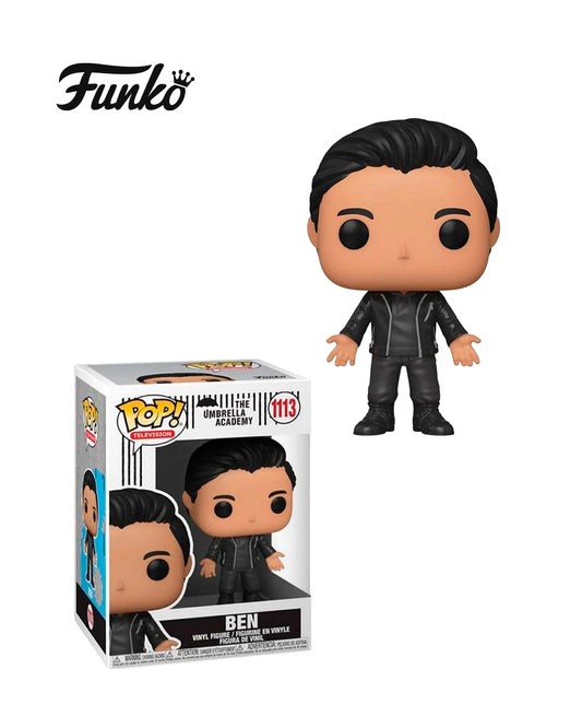 Figura Funko Pop #1113 de Ben de The Umbrella Academy con detalles de su poder en caja coleccionable disponible en figuraschile.cl