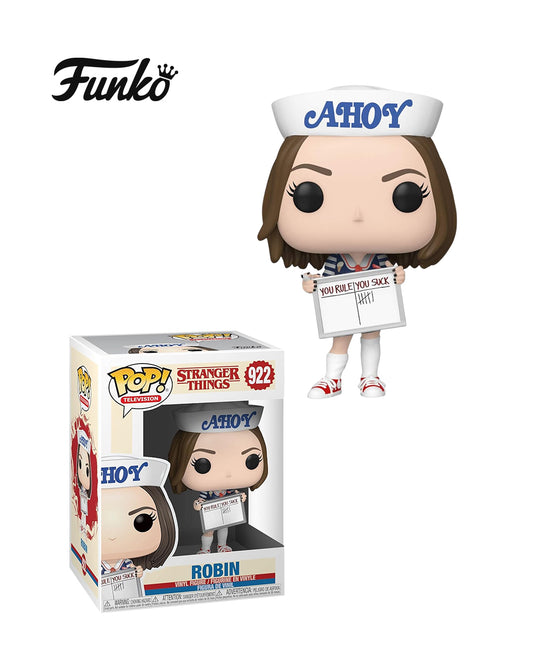Funko Pop de Robin, personaje de la serie Stranger Things, número 922, figura coleccionable disponible en www.figuraschile.cl