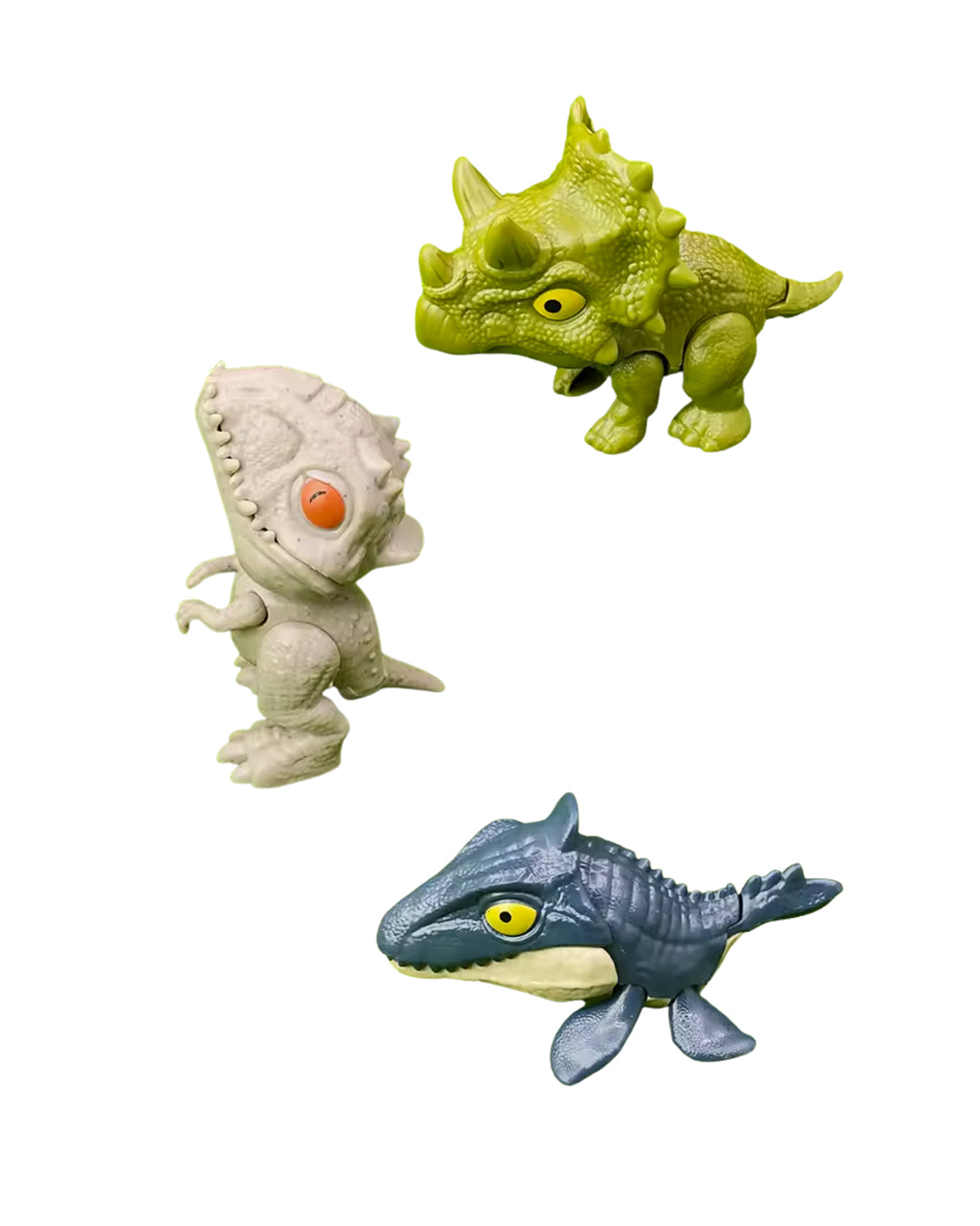 Pack 2 dinosaurios muerde dedos genéricos, figuras de juguete para niños, disponibles en figuraschile.cl