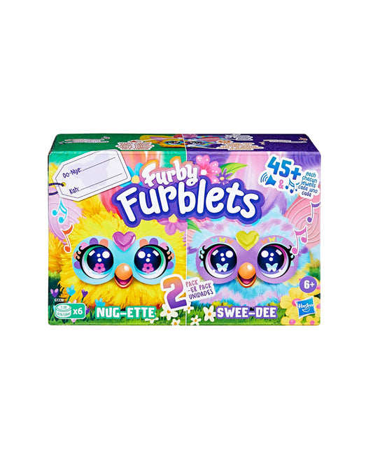 Pack 2 unidades Hasbro Furby Furblets Nug Ette y Swee Dee, figuras coleccionables interactivas, disponibles en figuraschile.cl