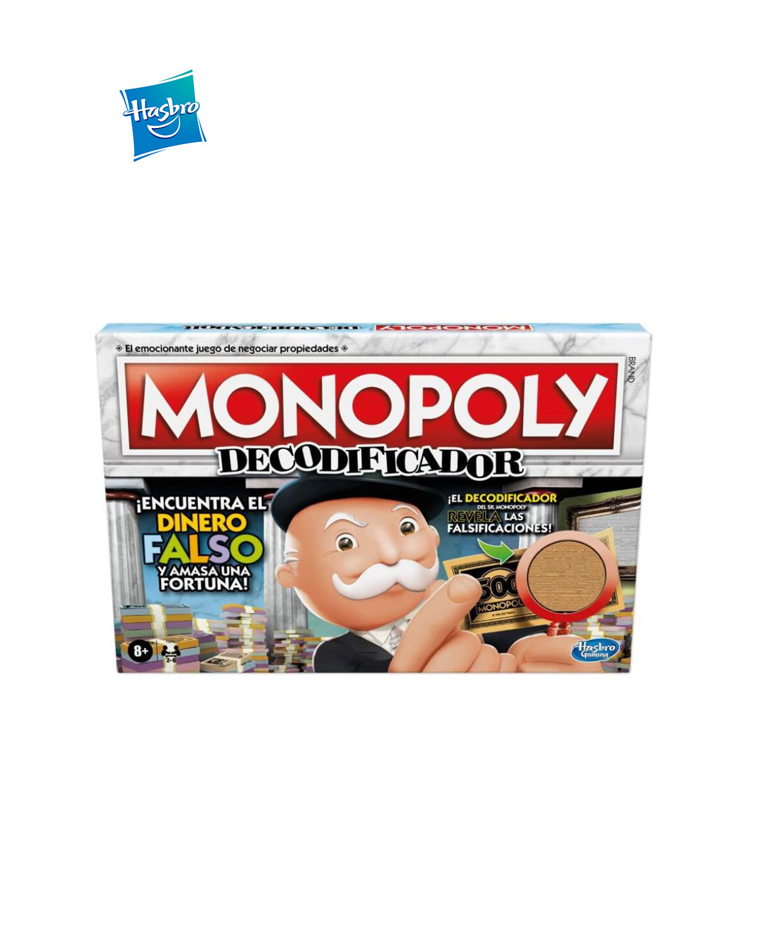Hasbro Gaming Monopoly Decodificador, juego de mesa interactivo y estratégico, disponible en figuraschile.cl