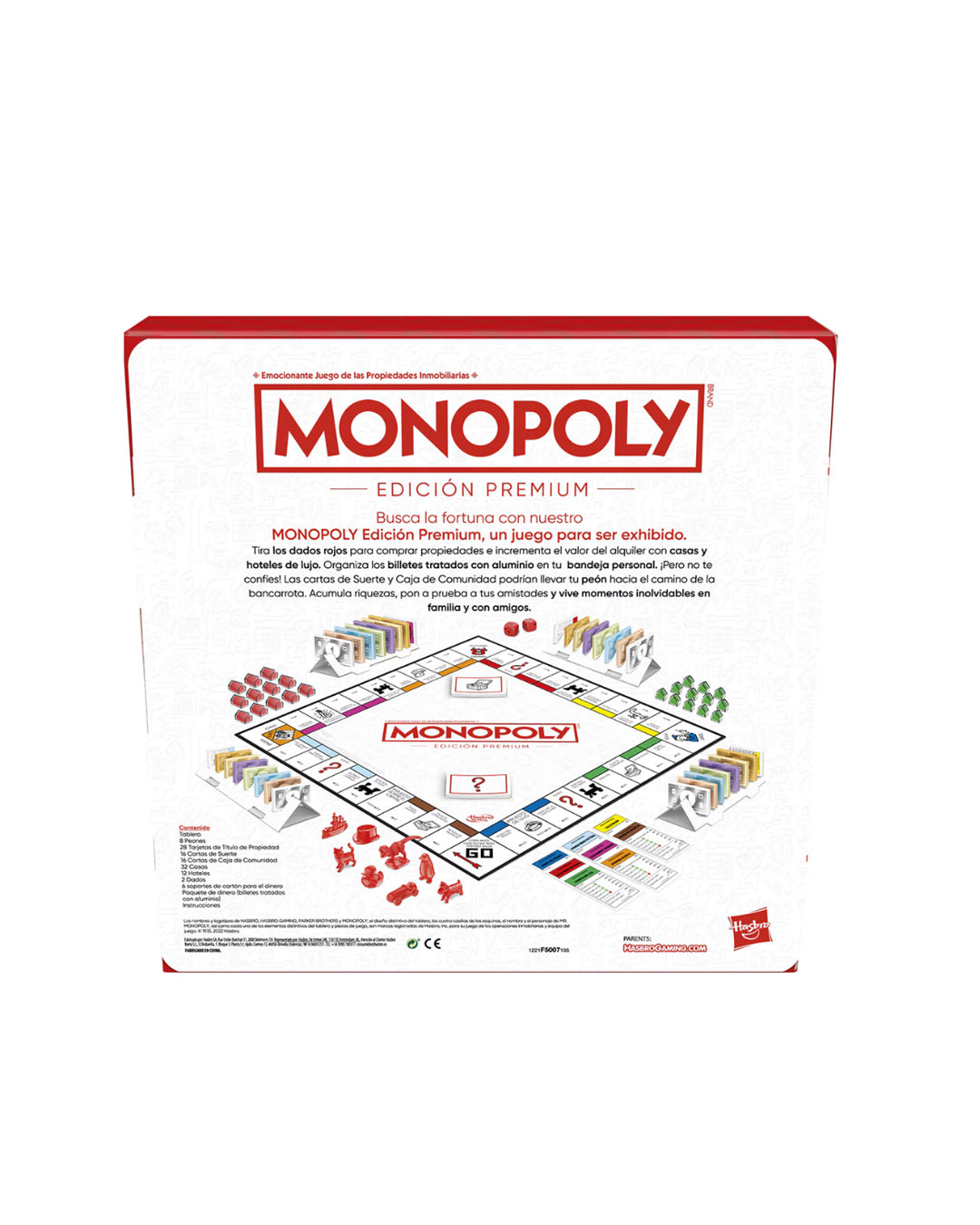 Hasbro Gaming Monopoly Edición Premium, juego de mesa clásico de estrategia, disponible en figuraschile.cl