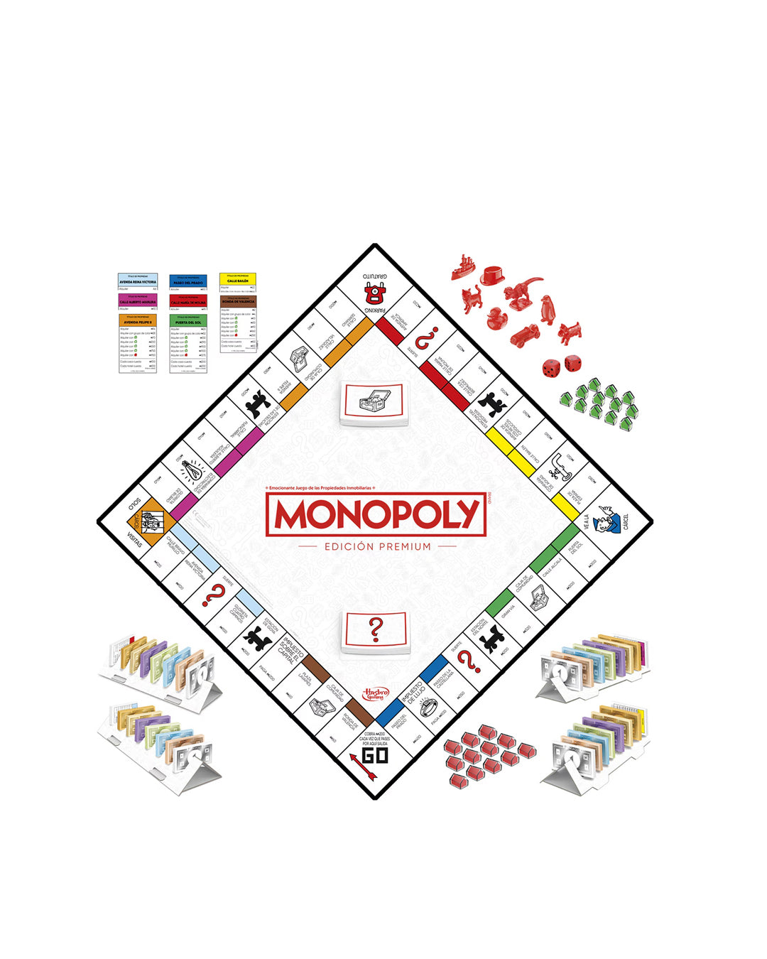 Hasbro Gaming Monopoly Edición Premium, juego de mesa clásico de estrategia, disponible en figuraschile.cl