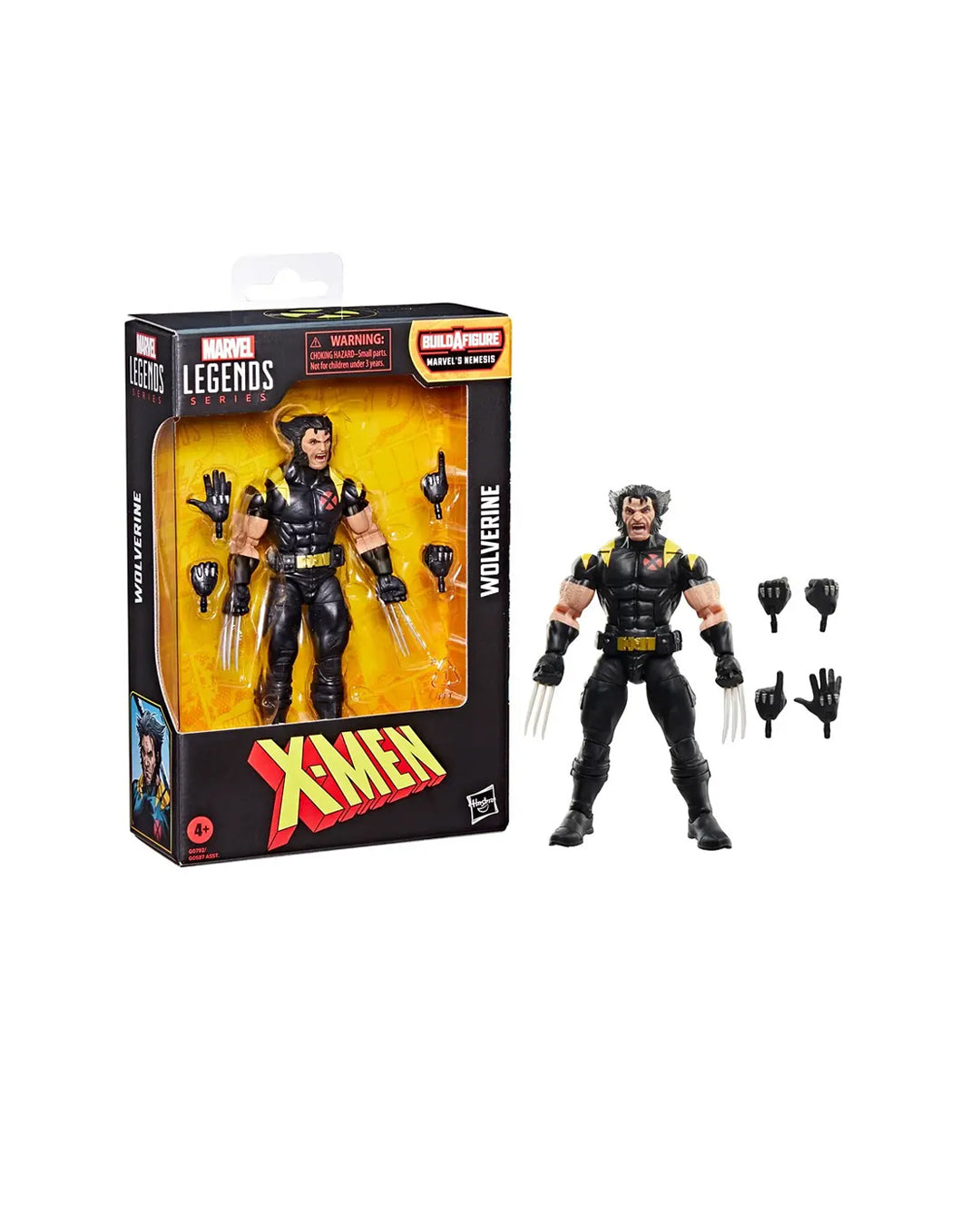 Figura Hasbro Marvel Legends Build-a-Figure Nemesis Wolverine X-Men en caja, coleccionable y detallada, disponible en figuraschile.com