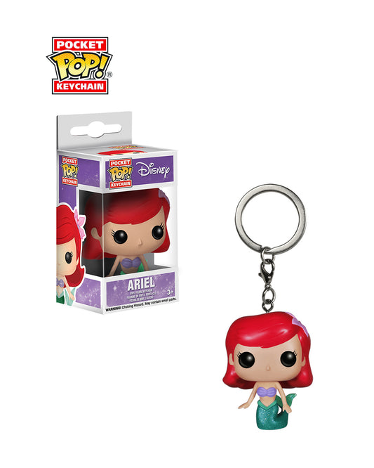 Pocket Pop Keychain Ariel – diseño compacto y detallado de la princesa Ariel de "La Sirenita", ideal para coleccionistas y como llavero; disponible en figuraschile.com