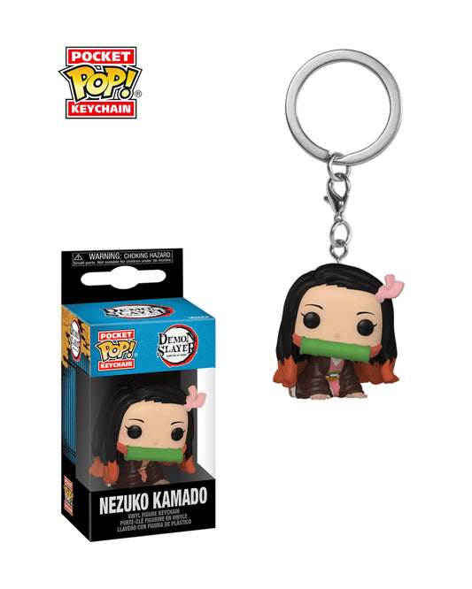 Llavero Pocket Pop! Keychain de Nezuko Kamado — figura coleccionable de Demon Slayer con diseño estilo Funko Pop. Disponible en figuraschile.cl