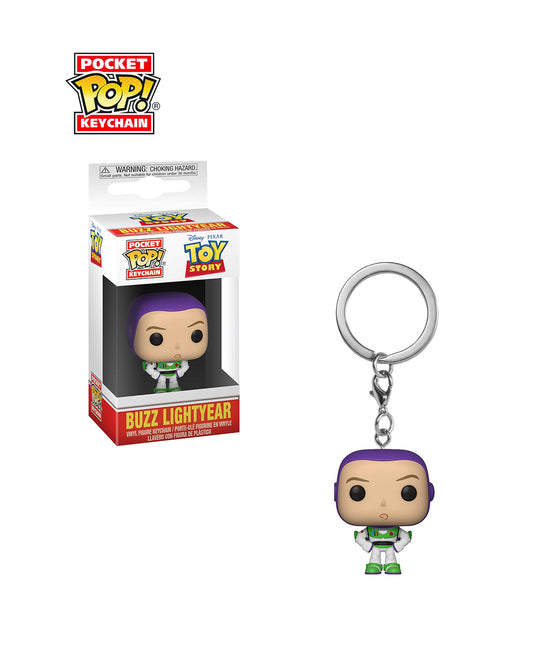 Pocket Pop Keychain Toy Story Buzz Lightyear – diseño compacto y detallado del valiente Buzz Lightyear, ideal para coleccionistas y como llavero; disponible en figuraschile.com