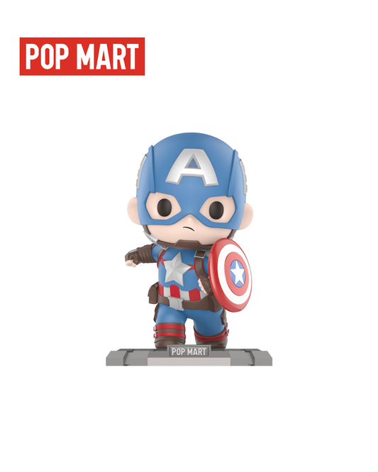 Pop Mart Marvel Avengers Blind Box Captain America, figura coleccionable sorpresa del héroe Captain America, ideal para fans del universo Marvel. Disponible en figuraschile.cl