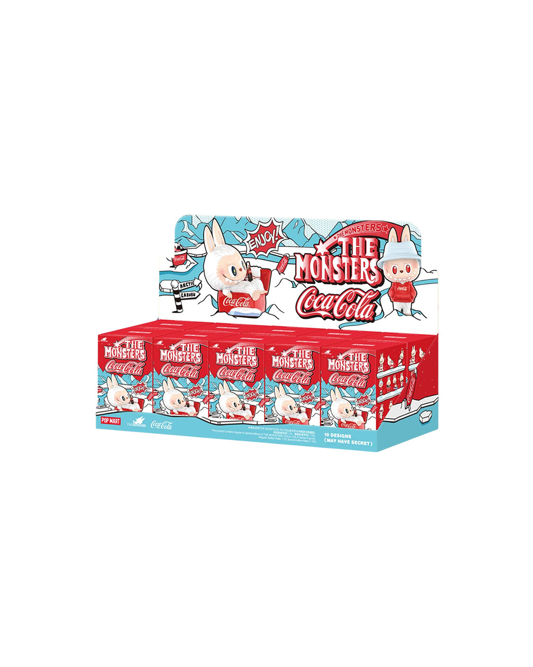 Whole Set Pop Mart The Monsters Coca-Cola, colaboración oficial con diseño exclusivo, disponible en Figuras Chile.