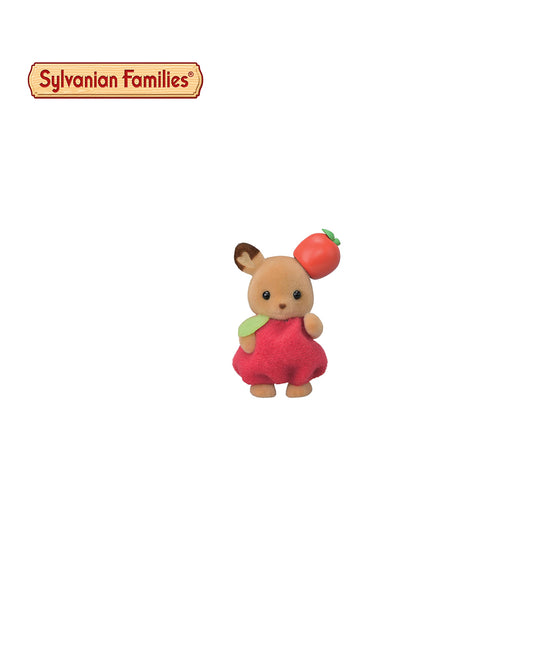 Figura Sylvanian Families Baby Forest Costume – adorable figura de bebé con disfraz de bosque, perfecta para coleccionistas de Sylvanian Families; disponible en figuraschile.com