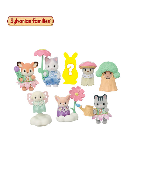 Blind Bag Sylvanian Families Blooming Baby Friends Series – figura coleccionable al azar de la serie Blooming Baby Friends, ideal para coleccionistas de Sylvanian Families; disponible en figuraschile.com